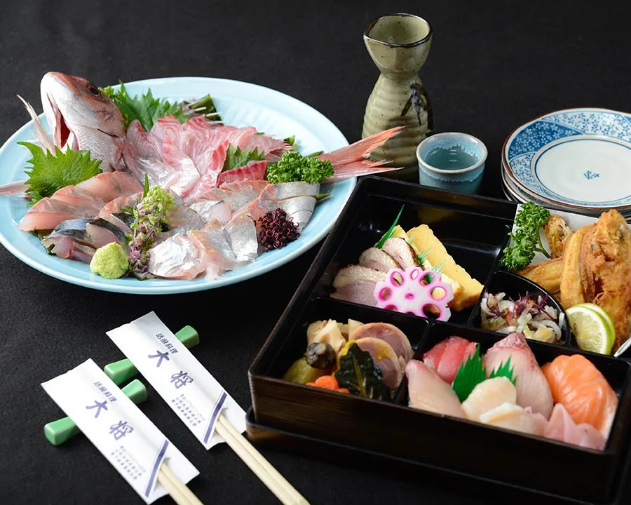 瞬間冷凍でピークの鮮度を閉じ込めた大将の魚