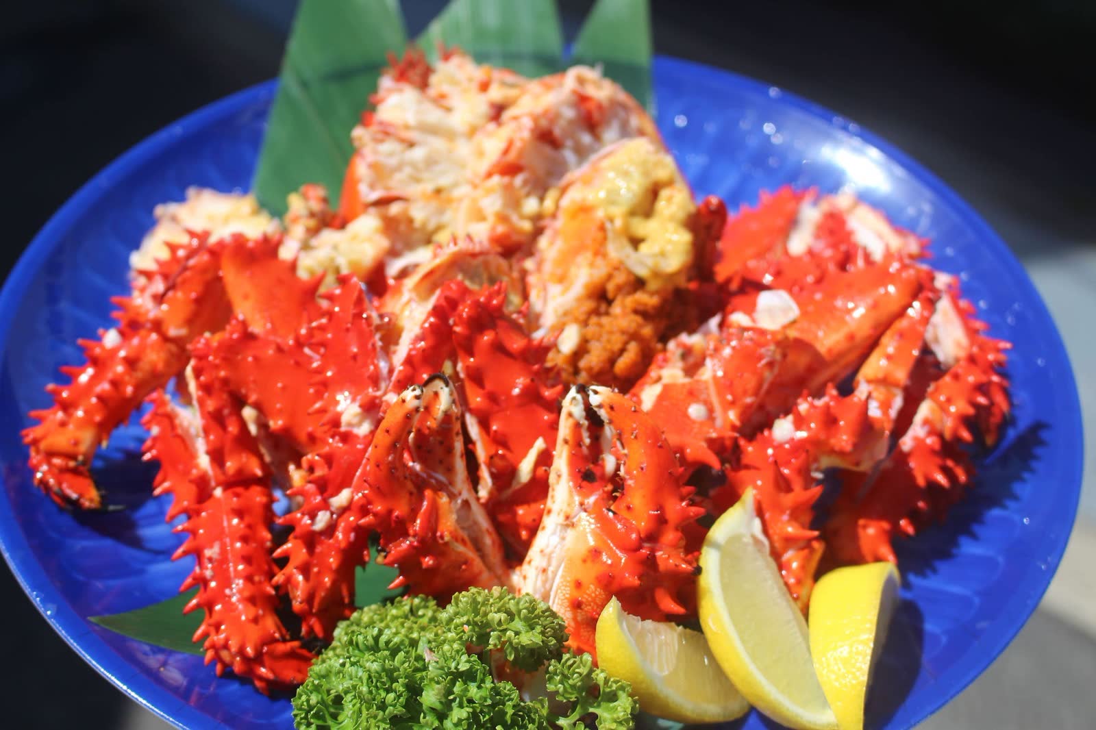 A dish featuring hanasaki king crab